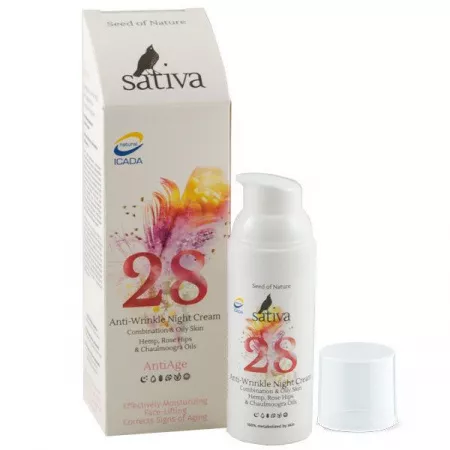 Sativa №28 Крем-флюид ночной для профилактикии коррекции морщин 50мл